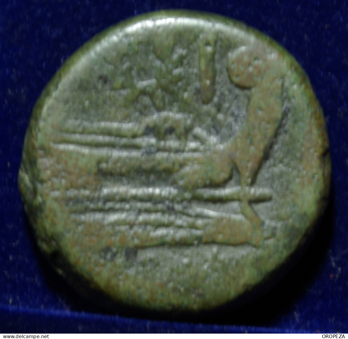 27 -   BONITO  AS  DE  JANO - SERIE SIMBOLOS -  CORONA DE LAUREL - MBC - Republiek (280 BC Tot 27 BC)