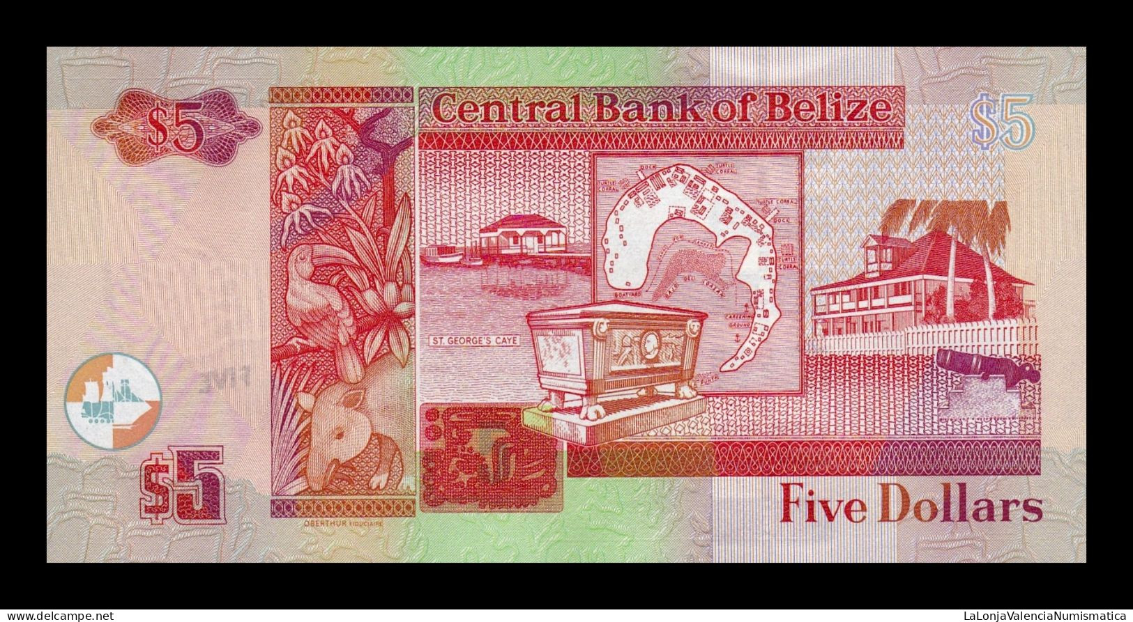 Belice Belize 5 Dollars Elizabeth II 2020 Pick 67h Sc Unc - Belize