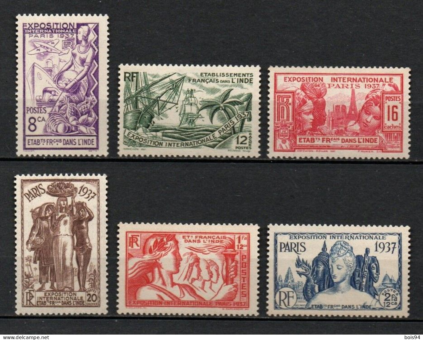 INDE 1937 .  Série N°s 109 à 114 .  Neufs ** (MNH) . - Unused Stamps