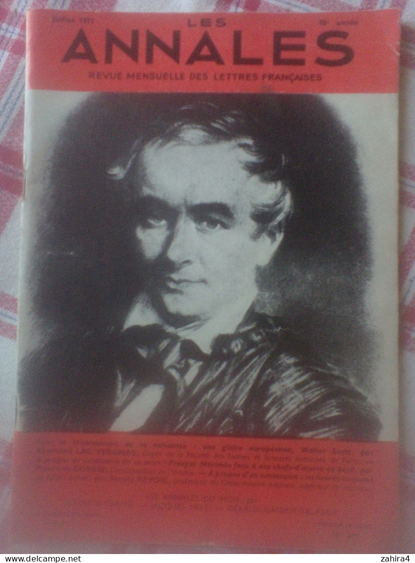Les Annales Lettres N°249 Walter-Scott R. Las Vergnas P. Mérimée P De Gorce Fanély Revoil Carité Nels Gassiot-Talabot - Autres & Non Classés