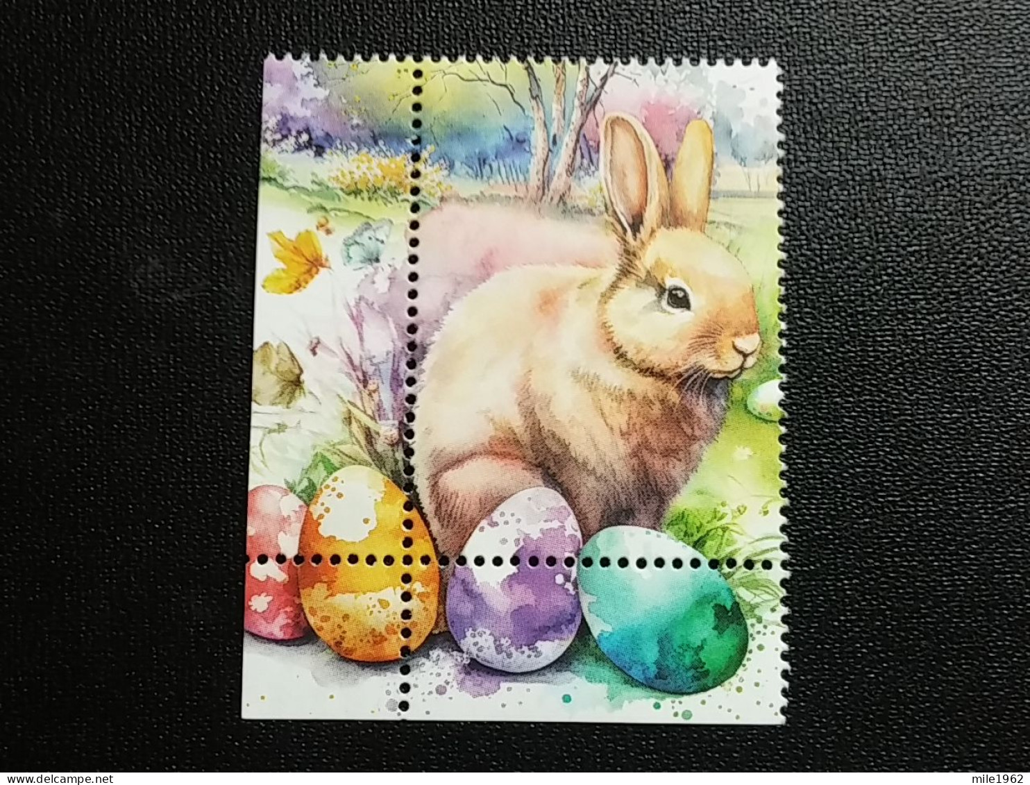 Stamp 3-15 - Serbia 2023 - VIGNETTE - Easter 2023, Paques, Rabbit - Serbia