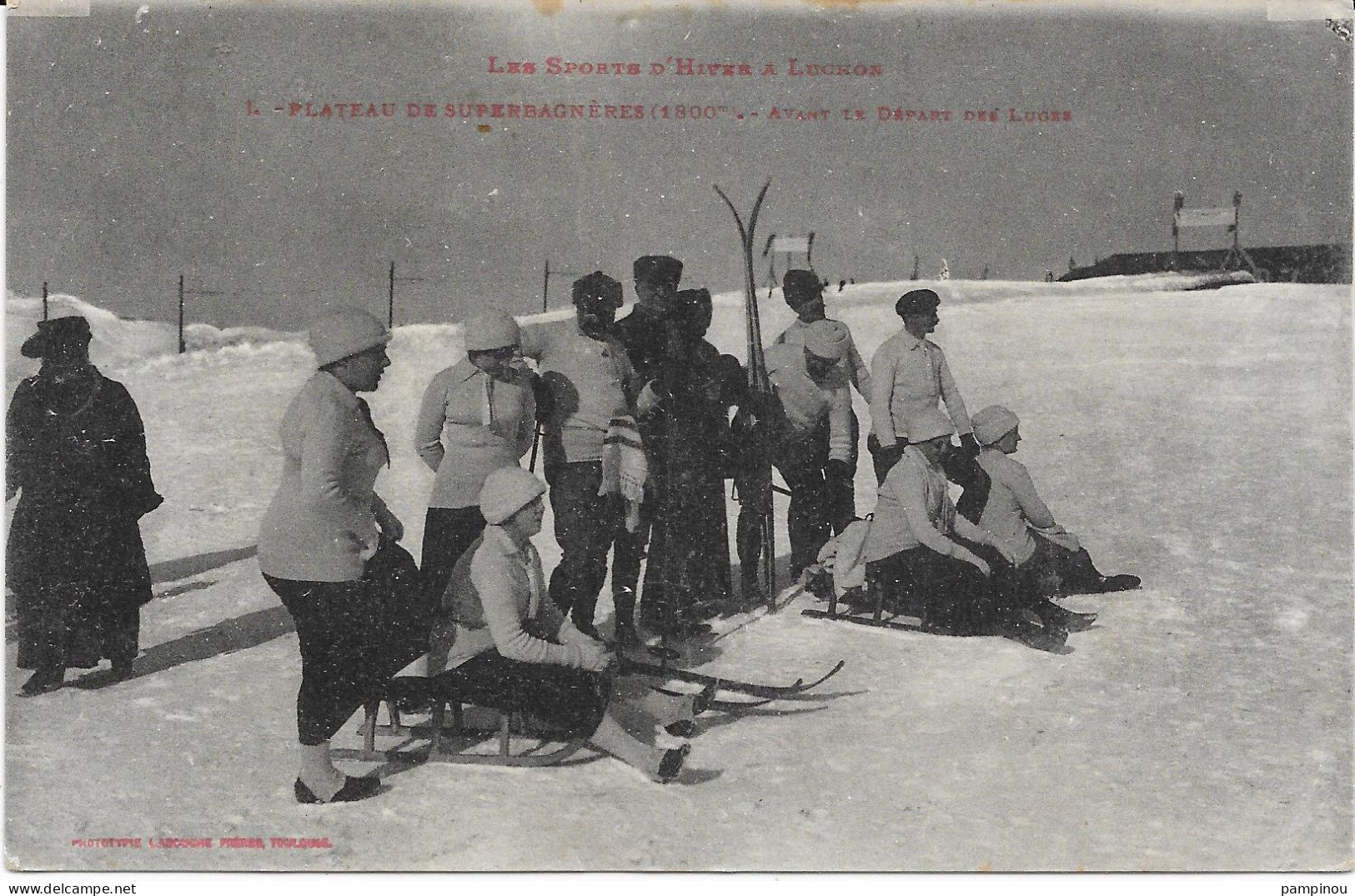 31 - SUPERBAGNERES - Plateau, Avant Le Départ Des Luges - Animée - Superbagneres