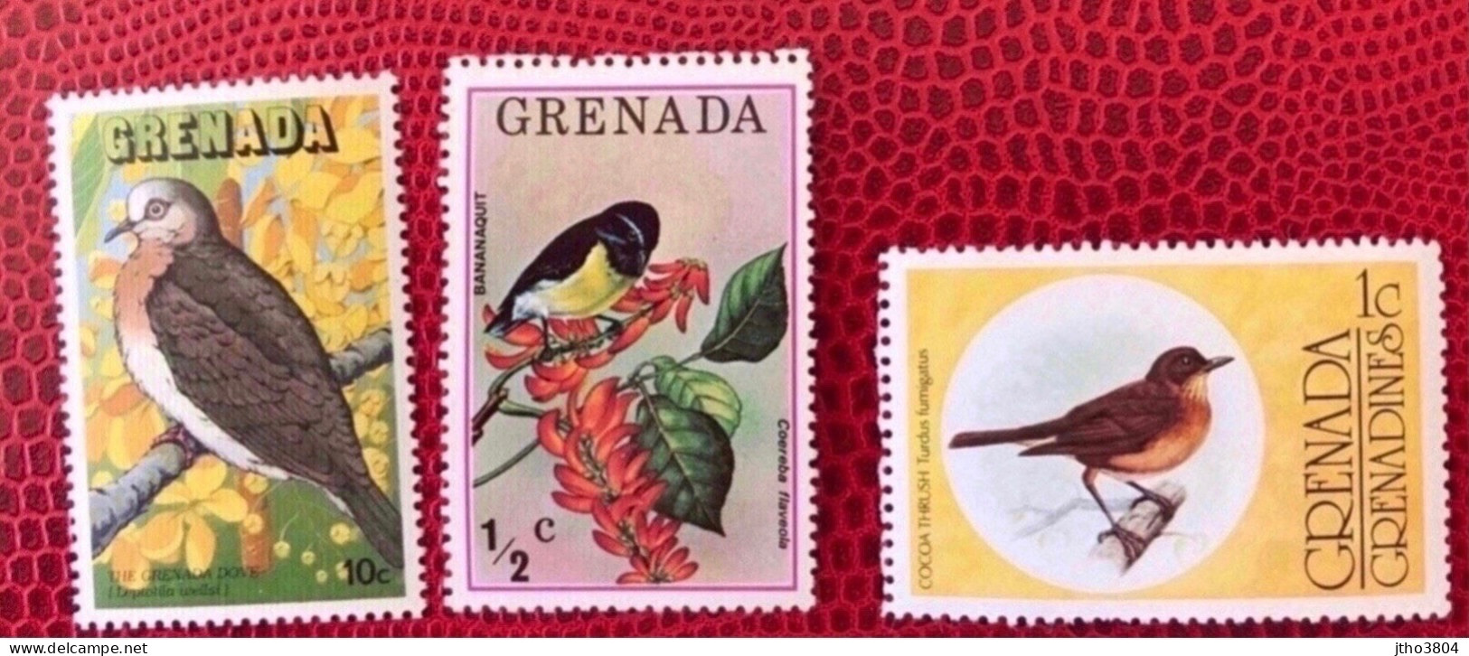 Grenada Grenadines 1976 1992 Wild Birds Lot De 3 V Neuf ** MNH Mi 2500 151 YT 646 Birds Vogel Oiseaux Aves - Sonstige & Ohne Zuordnung