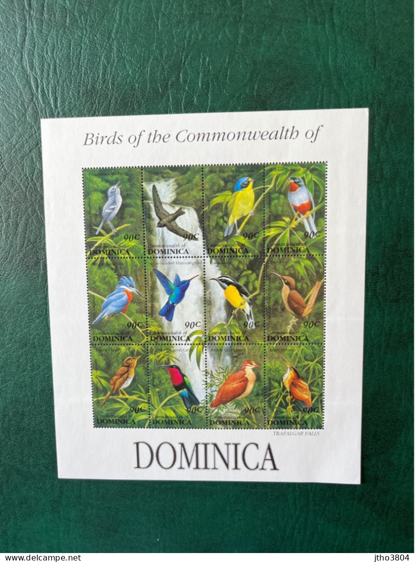 DOMINIQUE 1993 Bloc Neuf ** MNH 12 V Mi 1659 A 1670Hummingbird Ucello Oiseau Bird Pájaro Vogel DOMINICA - Papagayos