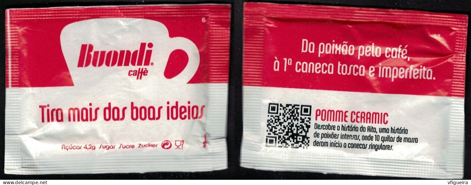 Portugal Sachet Sucre Sugar Bag Buondi Tira Mais Das Boas Ideias Paixão Pelo Café à 1a Caneca Tosca E Imperfeita - Sugars