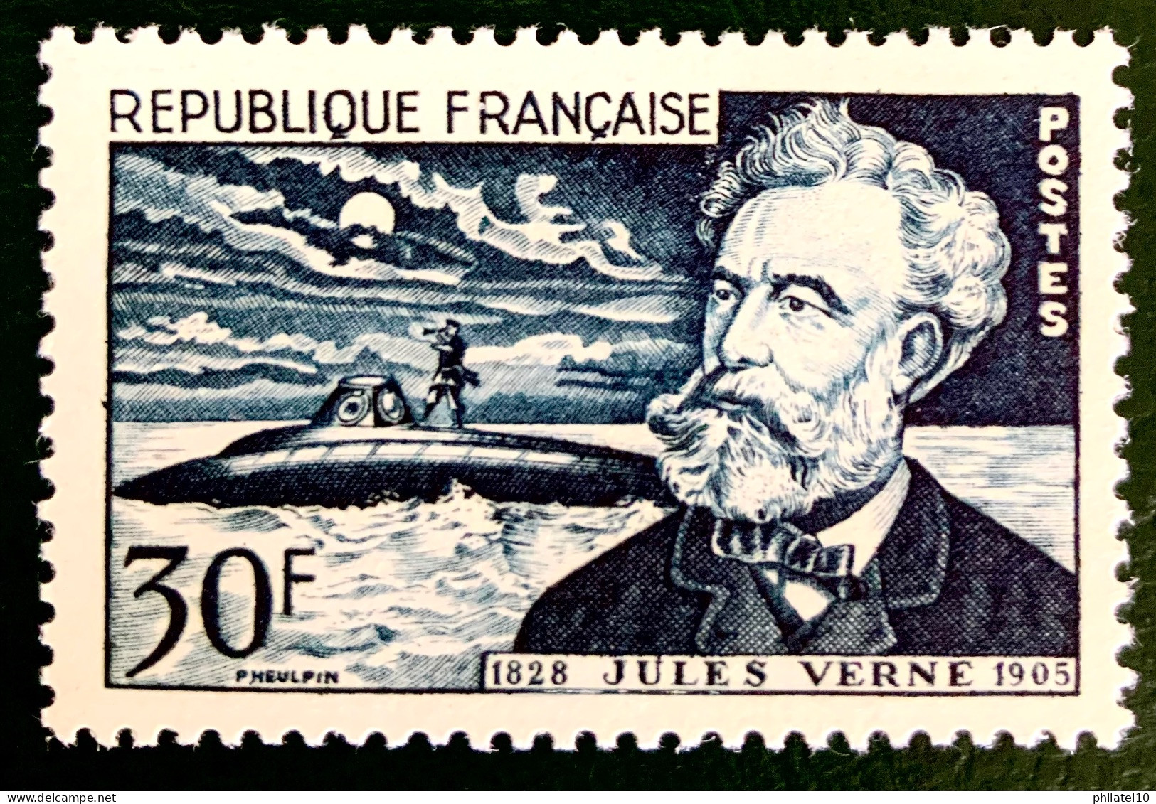 1955 FRANCE N 1026 - JULES VERNE ET LE NAUTILUS - NEUF** - Ungebraucht