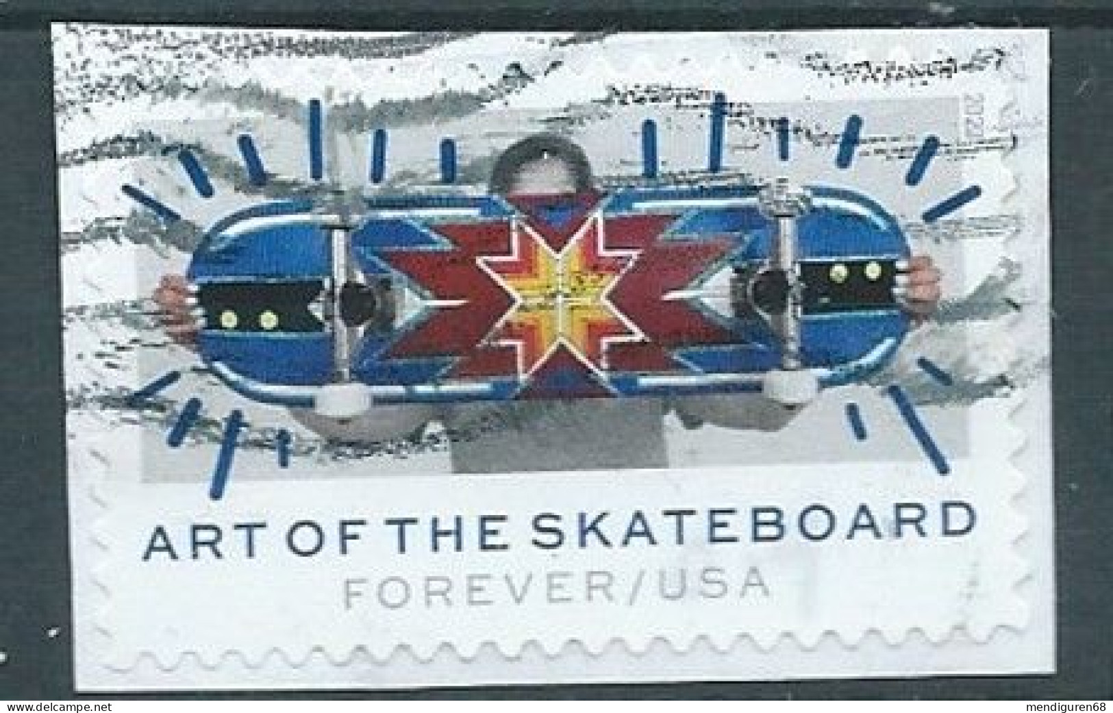 VERINIGTE STAATEN ETATS UNIS USA 2023 ART OF THE SKATEBOARD 3 USED PAPER MI 6022 SN 5765 YT 5627 - Used Stamps