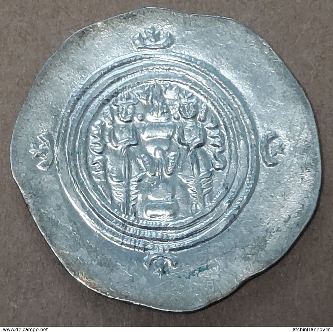 SASANIAN KINGS. Khosrau II. 591-628 AD. AR Silver  Drachm  Year 33 Mint Abarshah - Orientale
