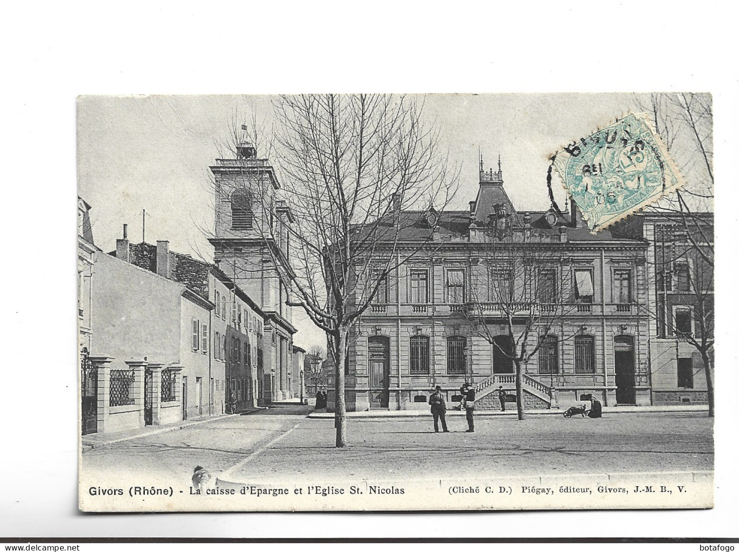 CPA DPT 69 GIVORS   CAISSE D EPARGNE ET EGLISE ST NICOLAS - Givors