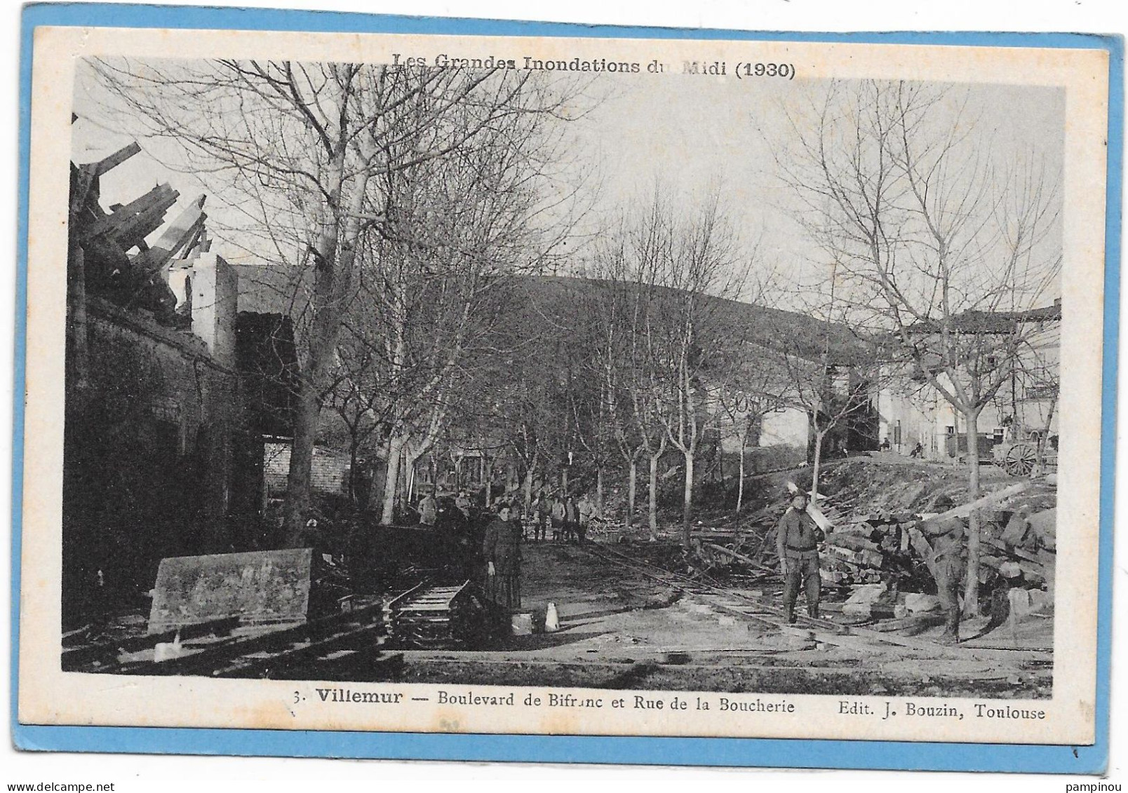 31 - VILLEMUR - Inondations 1930 - Bd Bifranc Et Rue Boucherie - Animée - Sonstige & Ohne Zuordnung