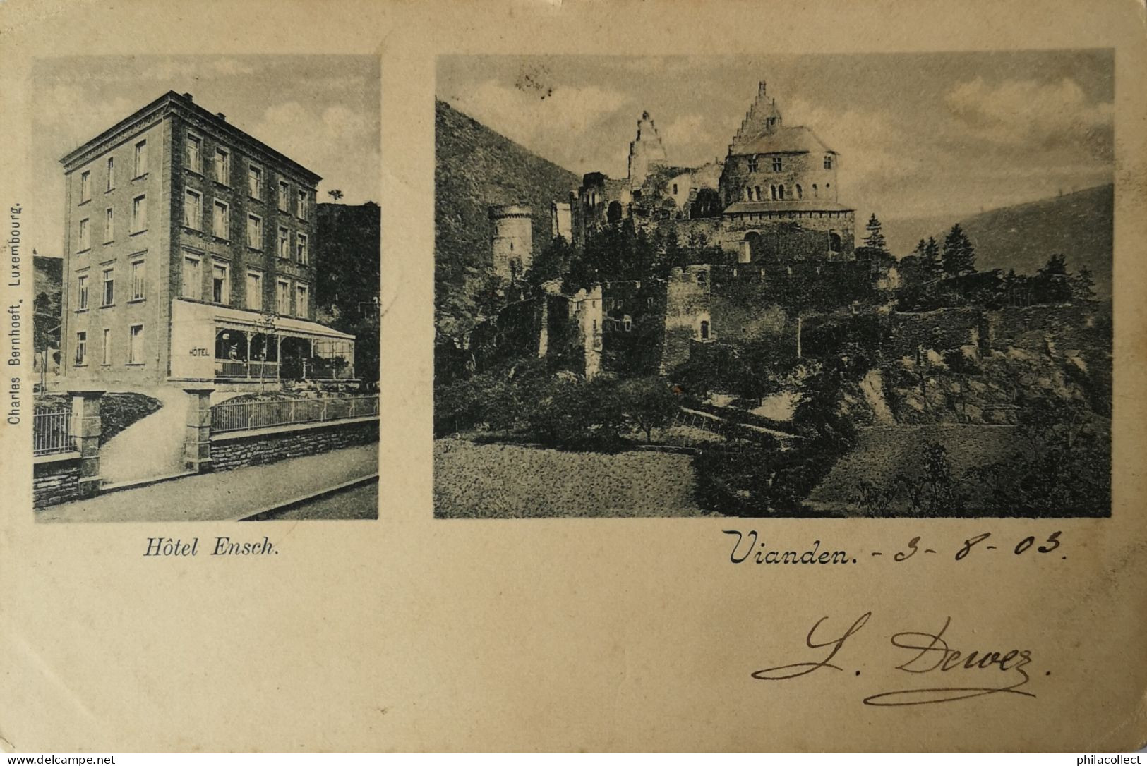 Vianden (Luxembourg)  Hotel Ensch 1903 - Vianden