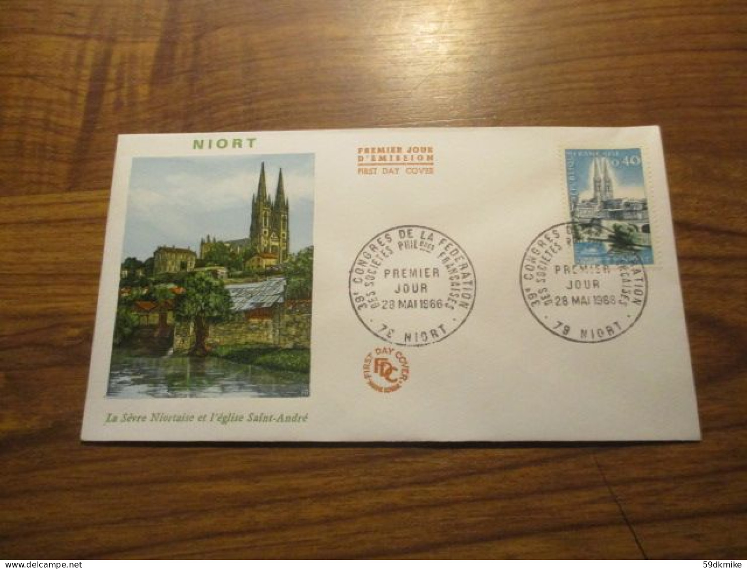 FDC - 1er Jour - France - 1966 - Niort - 1960-1969