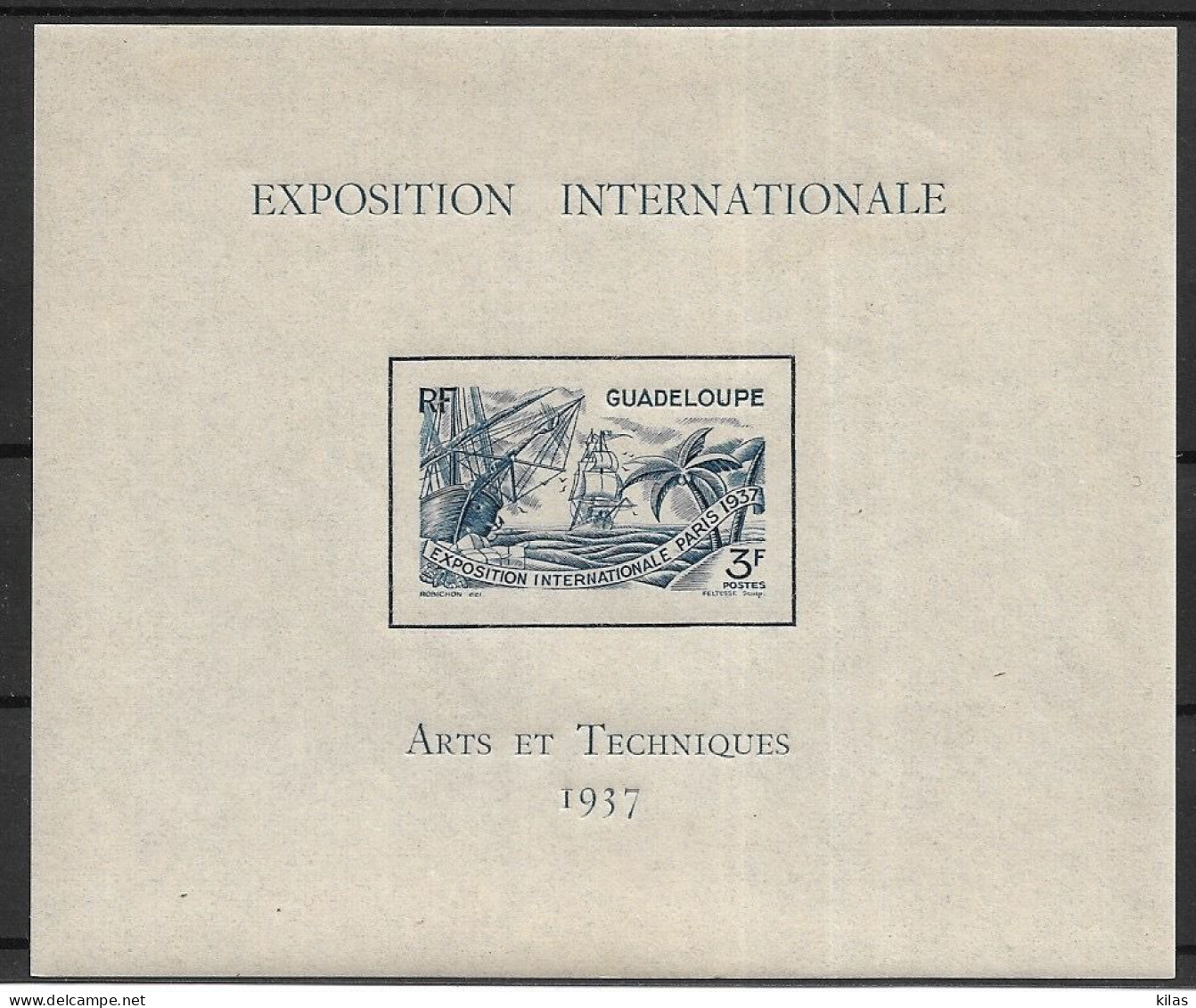 GUADELOUPE 1937 Exposition Internationale De Paris  MH - 1937 Exposition Internationale De Paris