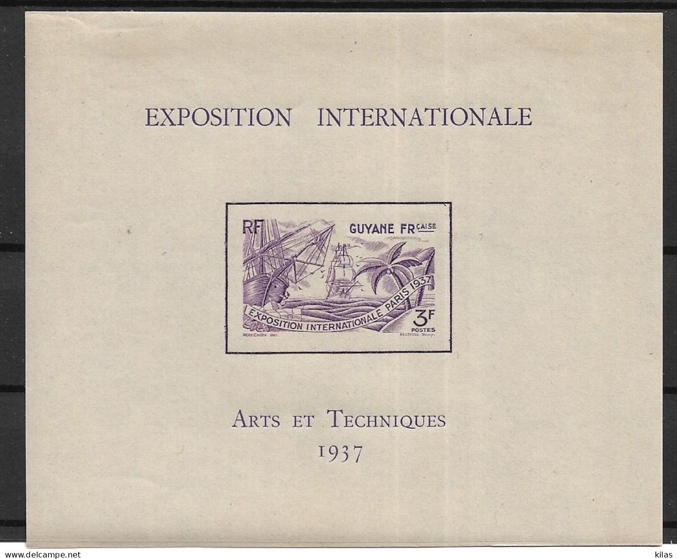 GUYANE FRENCH 1937 Exposition Internationale De Paris  MH - 1937 Exposition Internationale De Paris