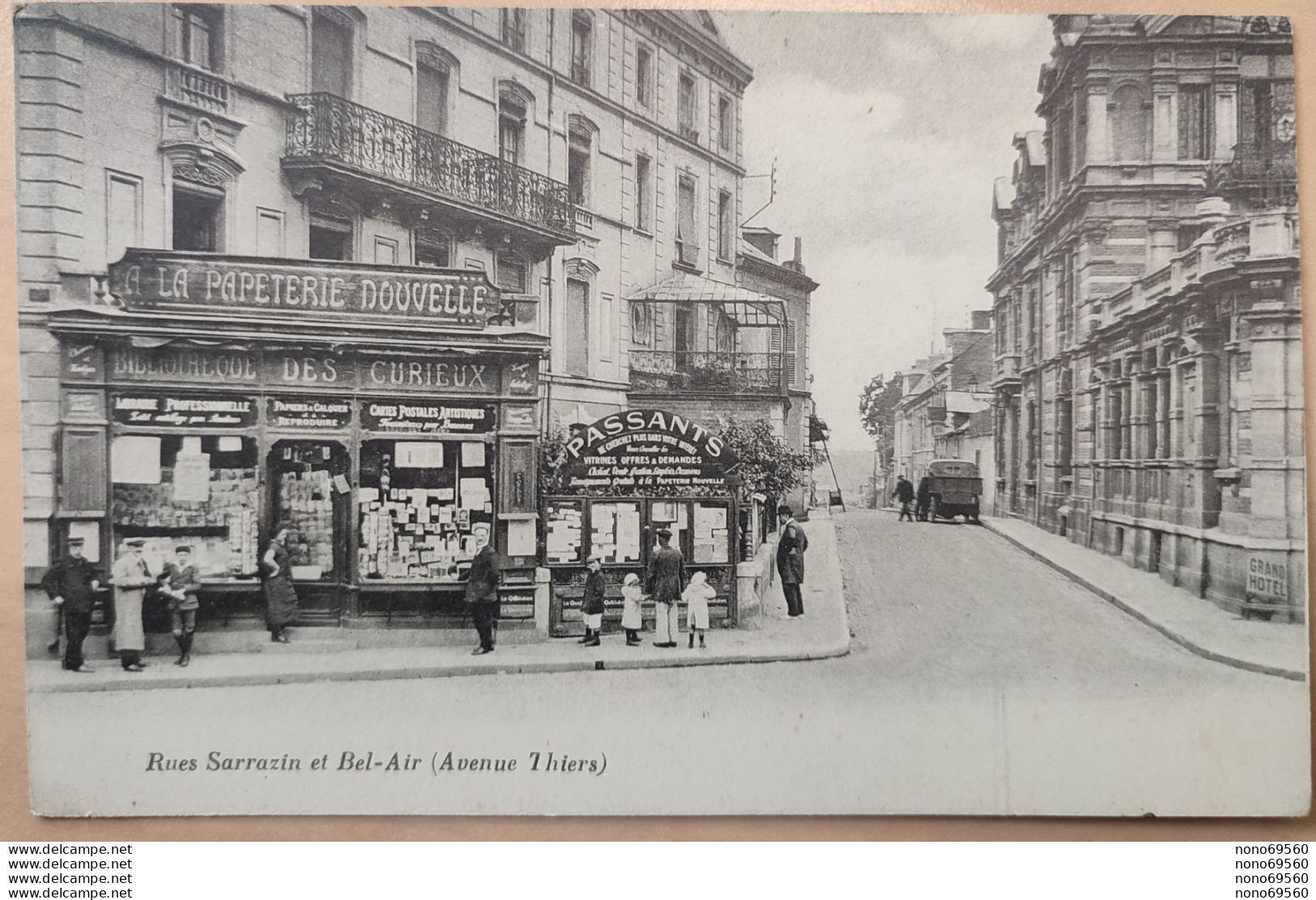 CPA 72 LE MANS Rues Sarrazin Et Bel Air (Avenue Thiers) Bibliothèque Des Curieux Peu Courante - Le Mans