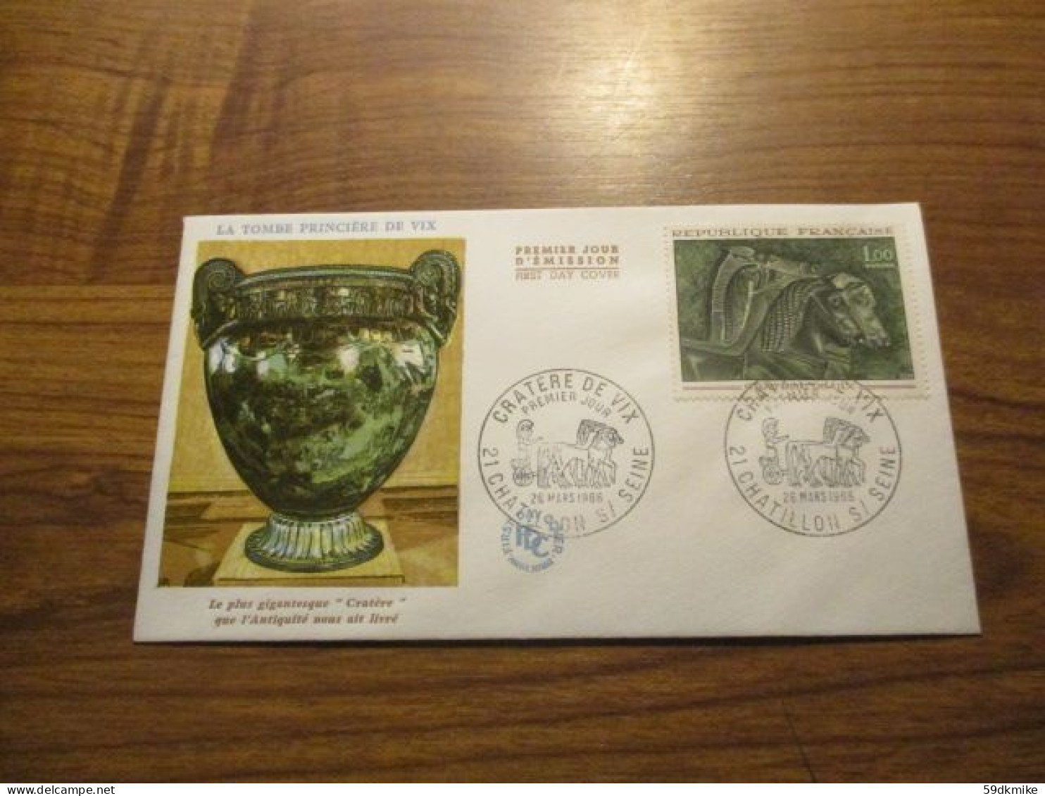 FDC - 1er Jour - France - 1966 - La Tombe Princière De VIX - 1960-1969