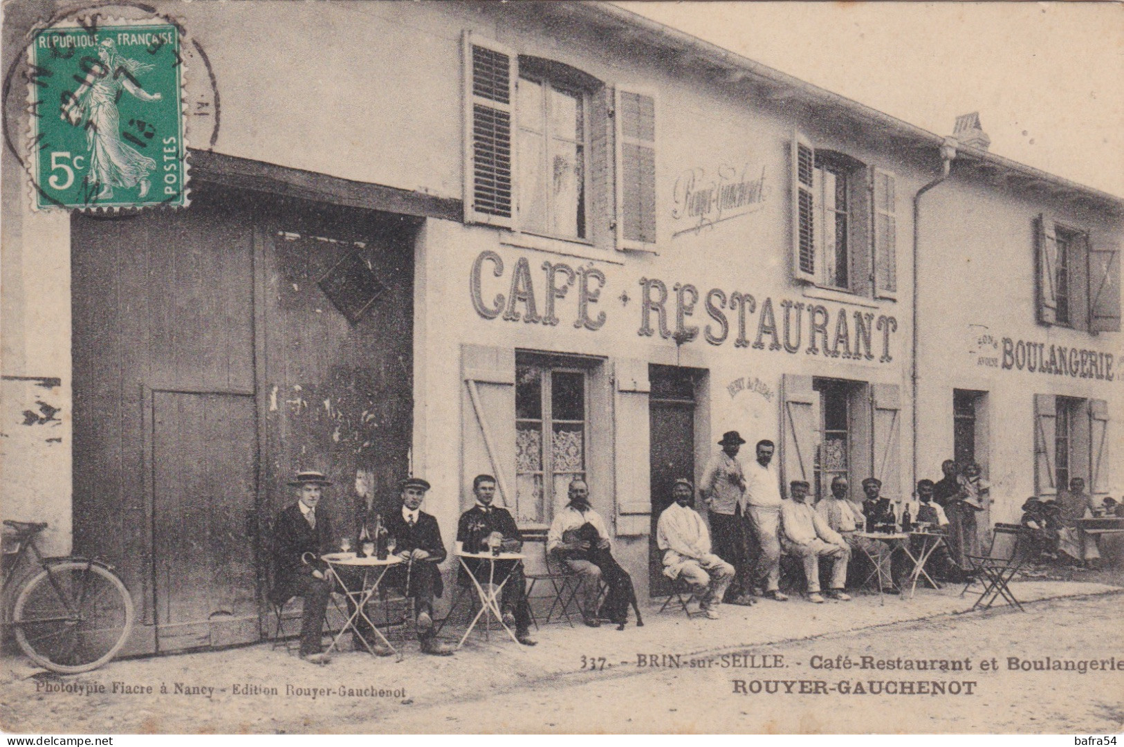 BRIN Sur SEILLE - Café Restaurant Et Boulangerie  ROUYER-GAUCHENOT - Otros & Sin Clasificación