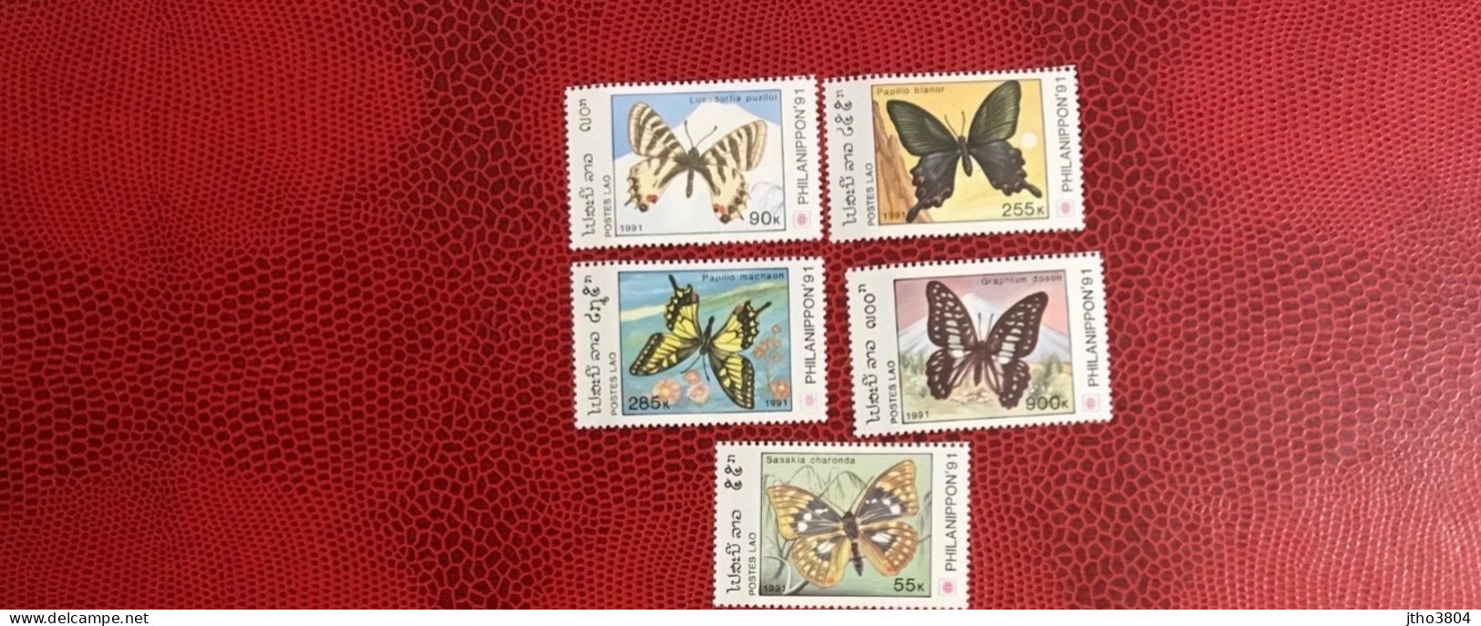 LAOS 1991 5v Neuf MNH ** Mi 1281 / 1285 Mariposa Butterfly Borboleta Schmetterlinge Farfalla - Mariposas