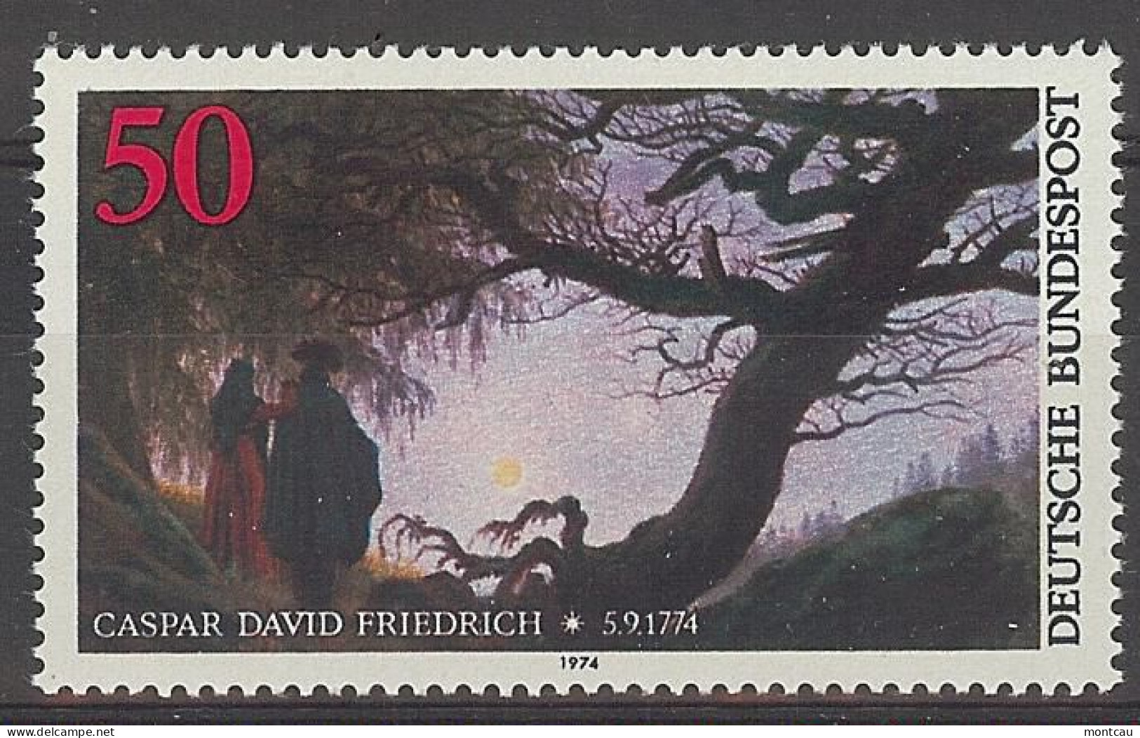 Germany 1974. Caspar David Friedrich M=815 Y=664  (**) - Unused Stamps