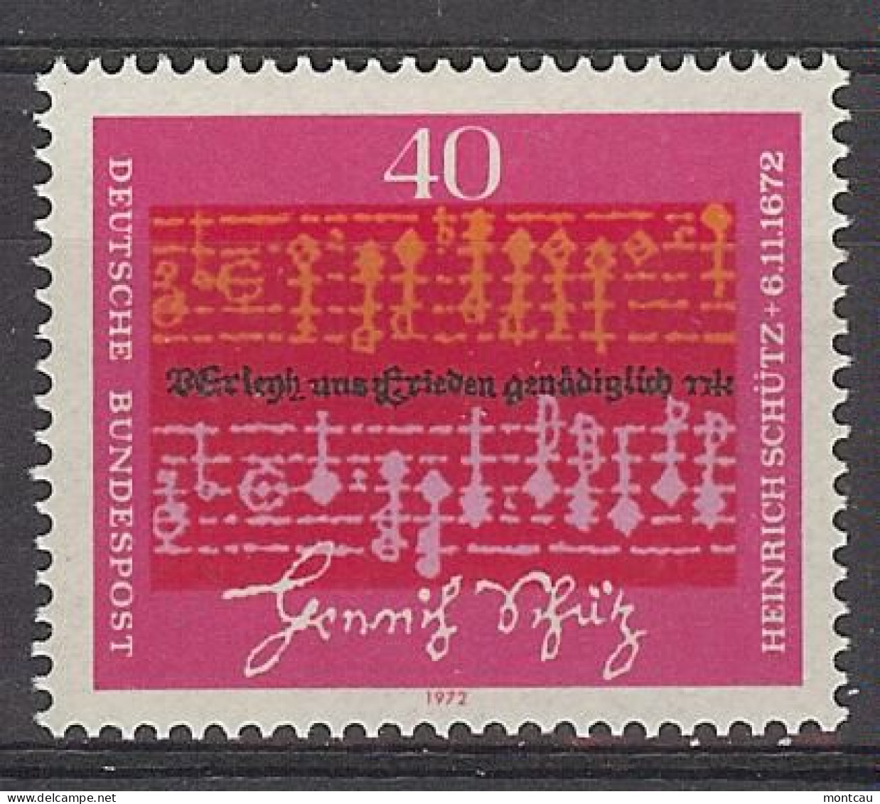 Germany 1972. Heinrich Schutz M=741 Y=591  (**) - Nuevos