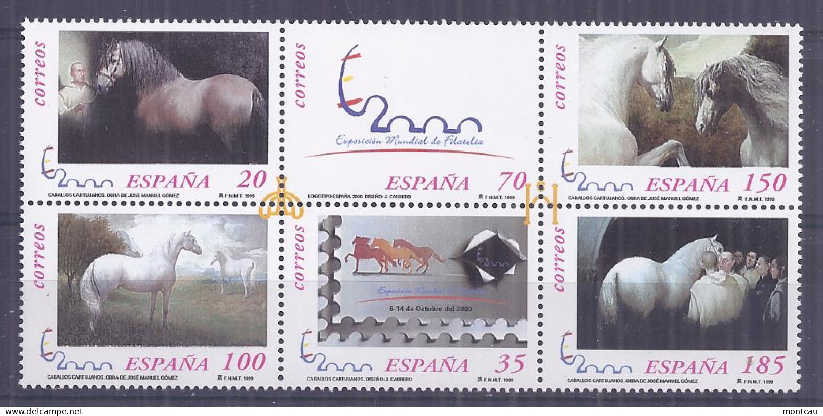 Spain 1999. Expo Filatelia - Caballos Ed 3679-84 ** - Ungebraucht