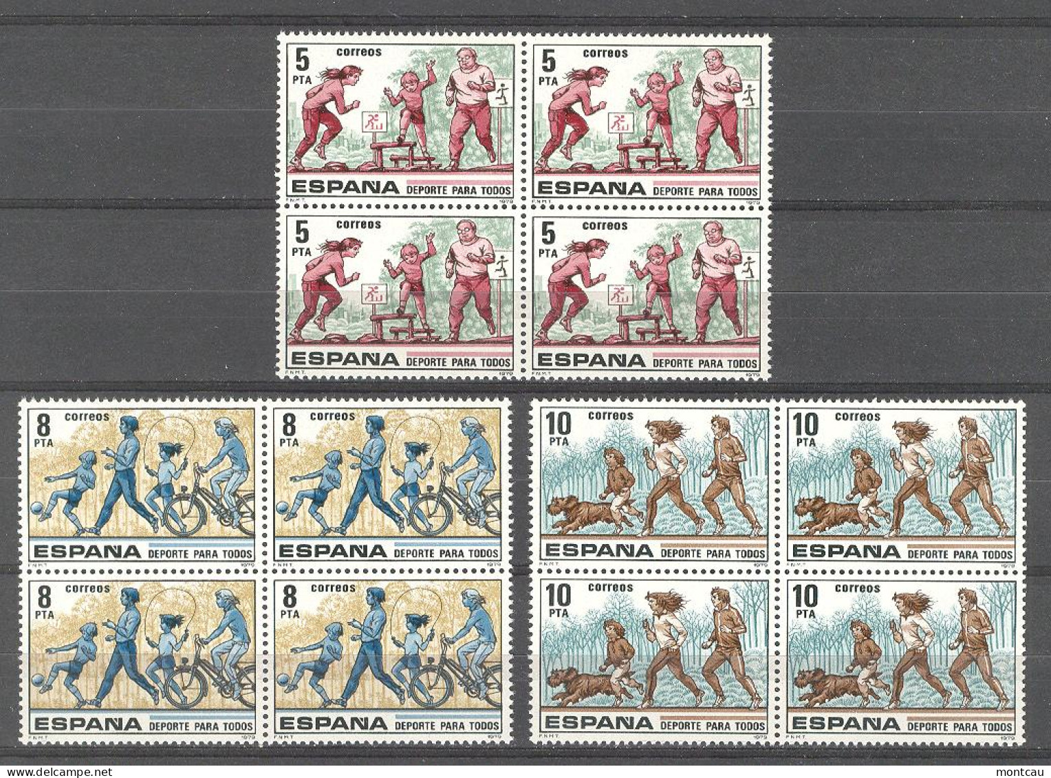 Spain. 1979. Deportes Para Todos Ed 2516-18 Bl (**) - Nuevos