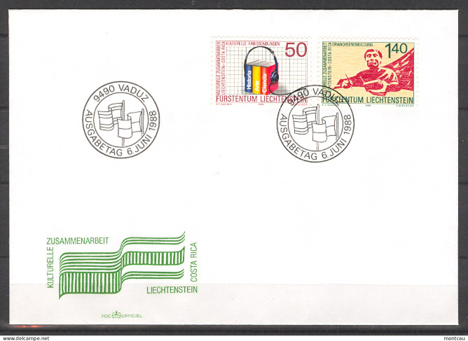 Liechtenstein 1988 FDC Cult. Coop.  Sc 886-87 Mi 945-46 - FDC