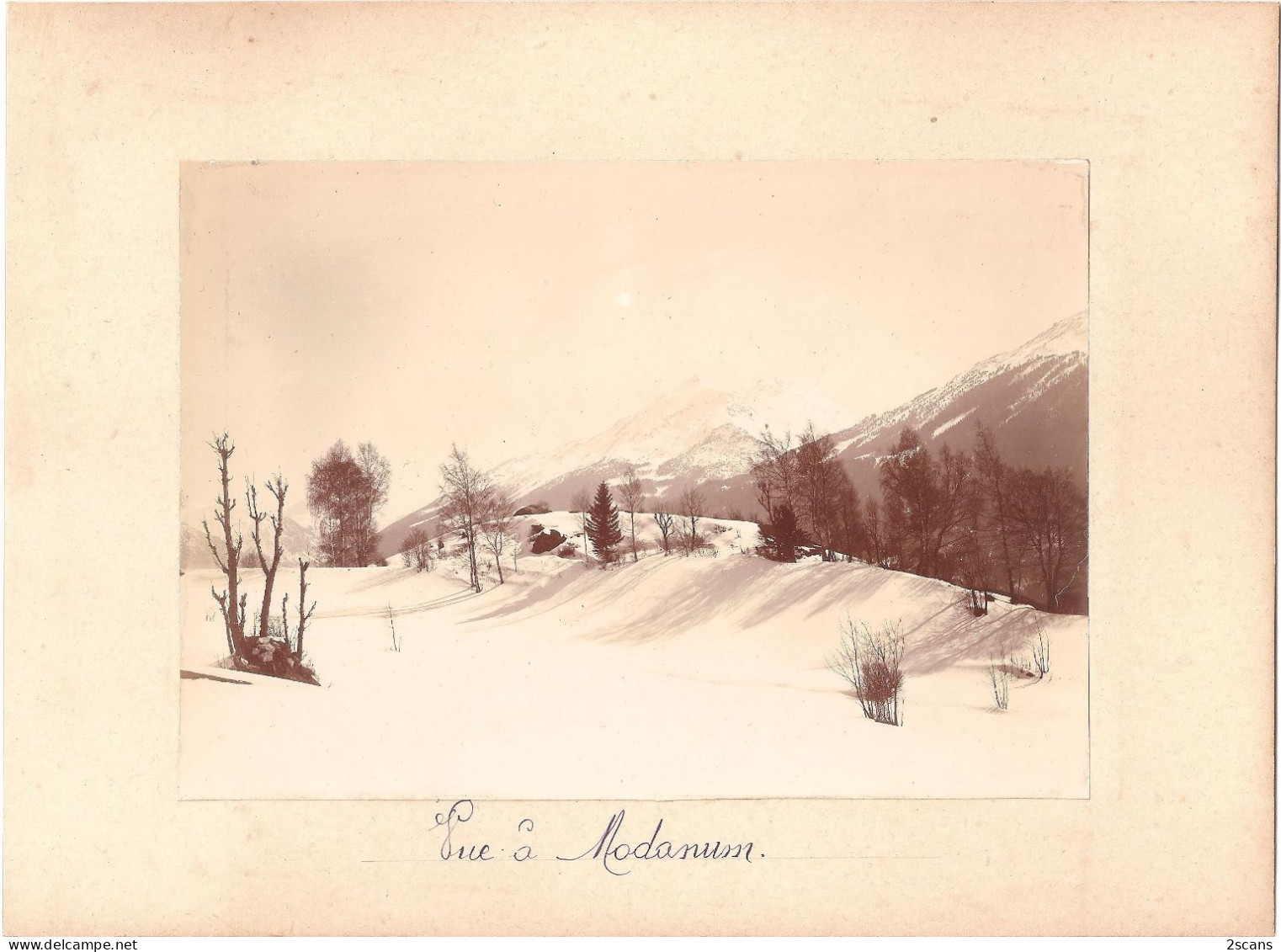Dépt 73 - MODANE - Photographie Ancienne 11,9 X 16,9 Cm Sur Carton 17,4 X 23,7 Cm - "VUE À MODANUM" - (1911) - Photo - Modane