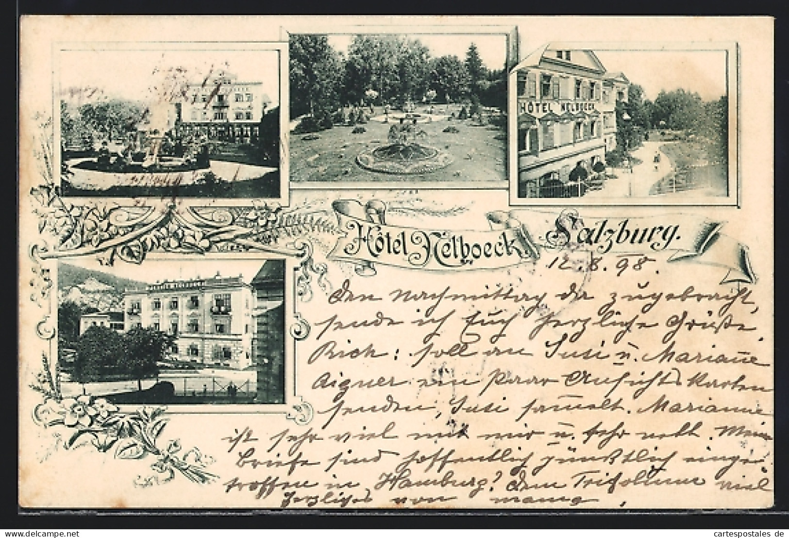 AK Salzburg, Hotel Nelboeck, Vorderansicht Und Gartenpartie  - Other & Unclassified