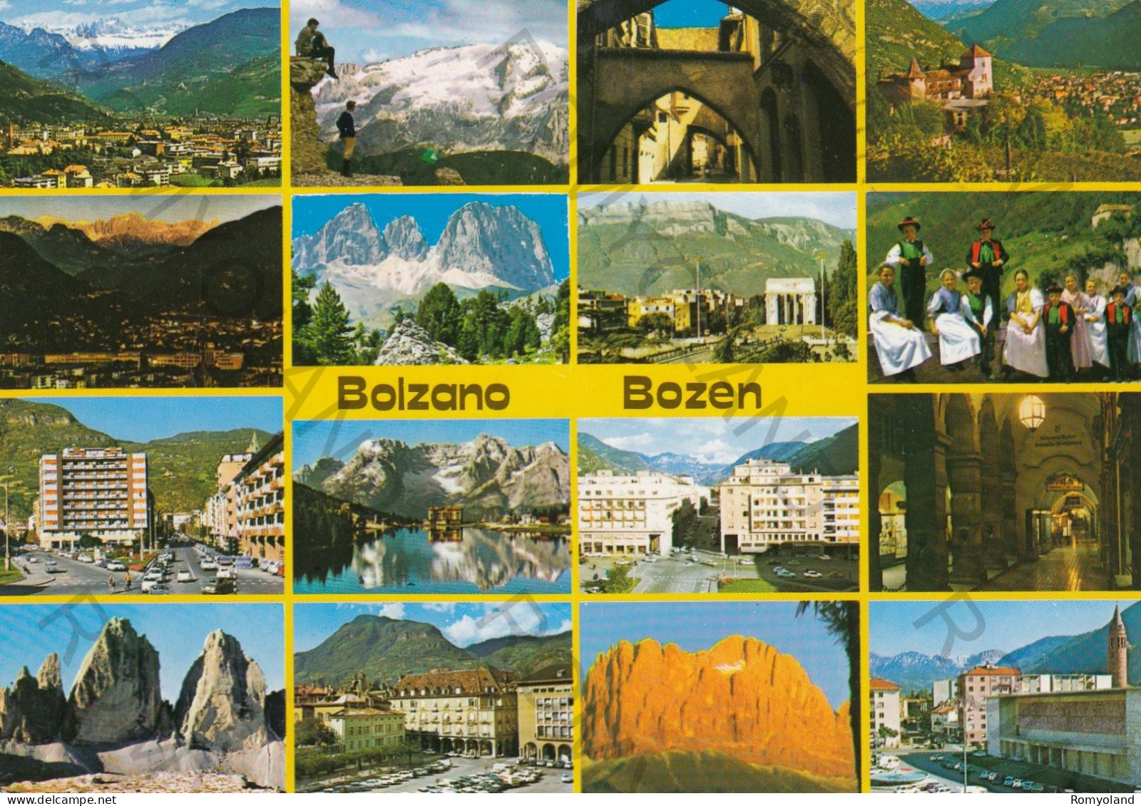 CARTOLINA  C12 BOLZANO,TRENTINO ALTO ADIGE-MONTAGNA,VACANZA,NEVE,SCIARE,RIFUGIO,BELLA ITALIA,VIAGGIATA 1991 - Bolzano (Bozen)