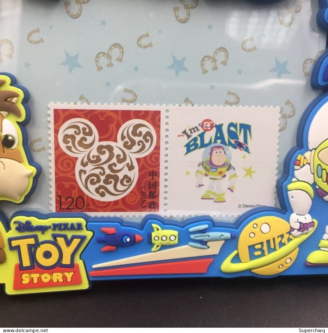 China Shanghai Disney Toy Story Photo Frame Ornament, Containing 1 Stamp - Nuovi