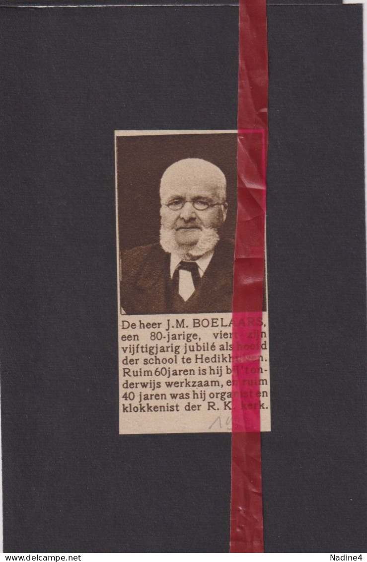 Hedikhuizen - Jubileum Dhr Boelaars - Orig. Knipsel Coupure Tijdschrift Magazine - 1922 - Ohne Zuordnung