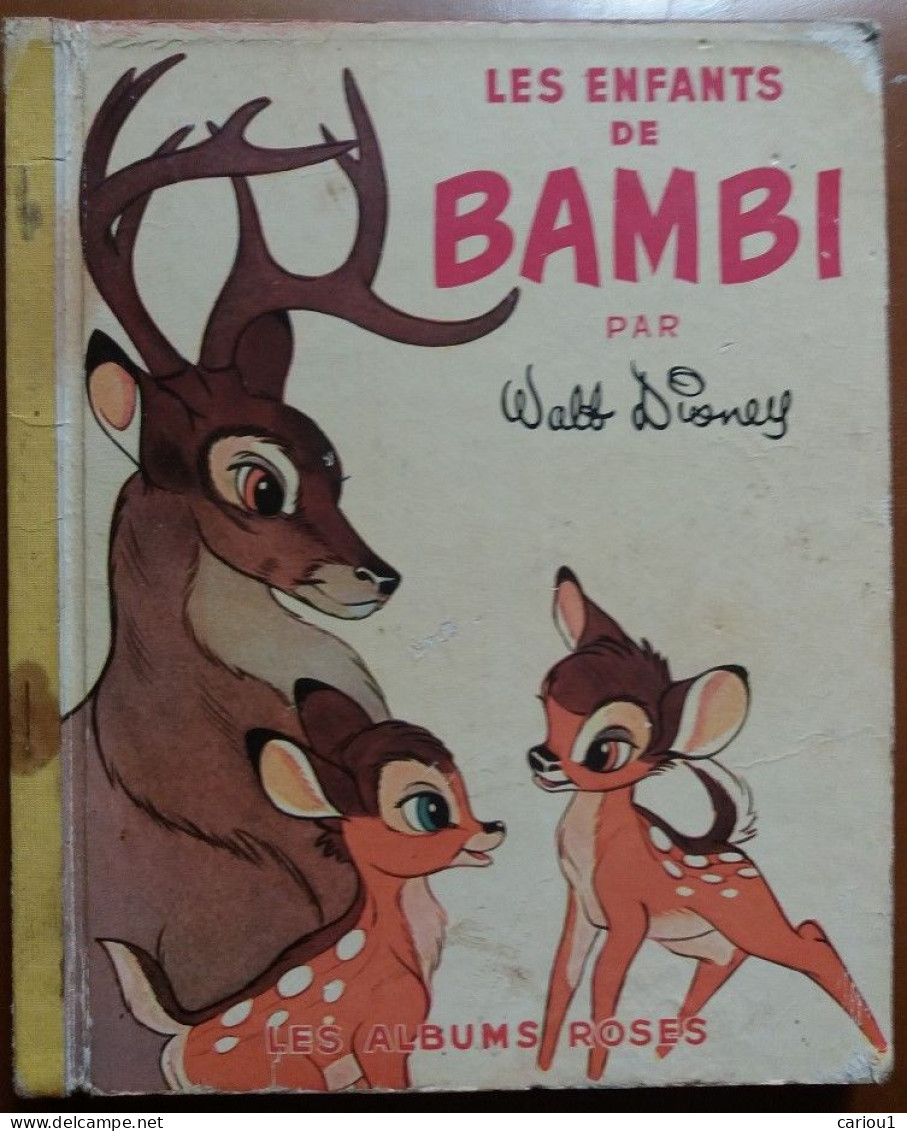 C1 Walt Disney LES ENFANTS DE BAMBI Albums Roses 1956  PORT INCLUS France - Disney