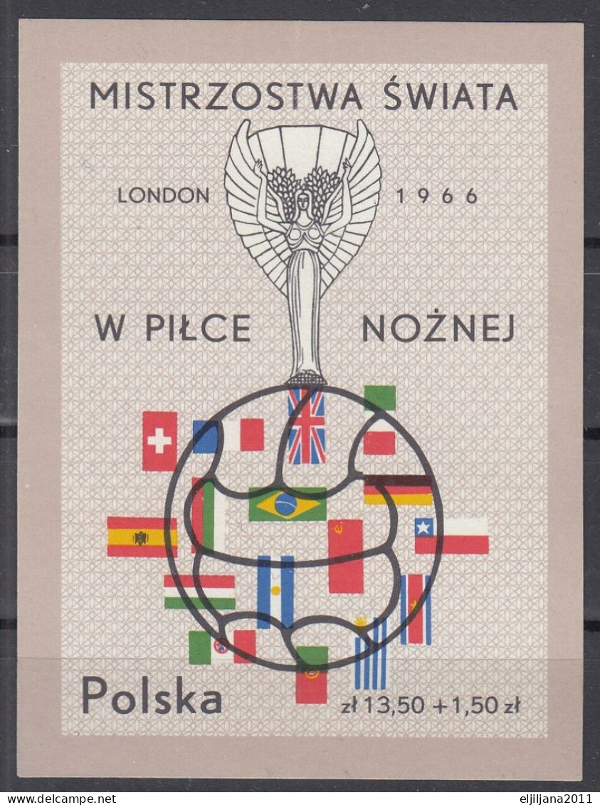 ⁕ Poland / Polska 1966 ⁕ World Football Cup London - Block 38 ⁕ 1v MNH - Neufs