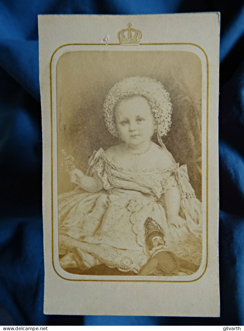Photo Cdv Anonyme - Princesse Marie De Hanovre Fille De Georges V Circa 1860 L437 - Oud (voor 1900)