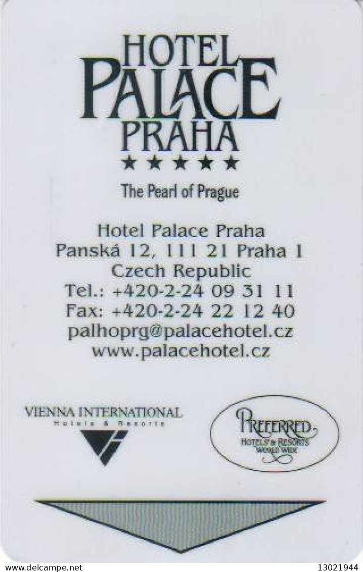 REPUBBLICA CECA  KEY HOTEL Hotel Palace Praha ***** - Chiavi Elettroniche Di Alberghi
