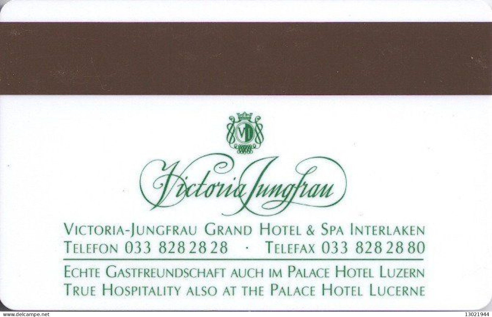 SVIZZERA  KEY HOTEL  Victoria Jungfrau Interlaken - Cartes D'hotel