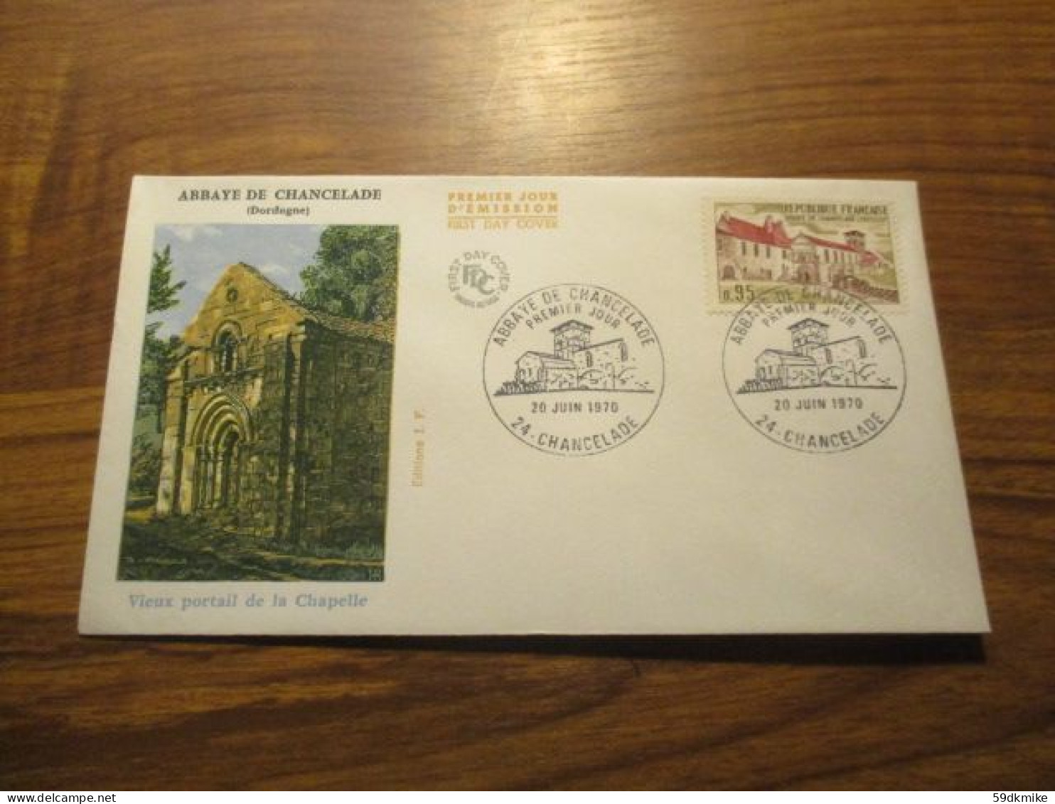 FDC - 1er Jour - France - 1970 - Abbaye De Chancelade - 1970-1979