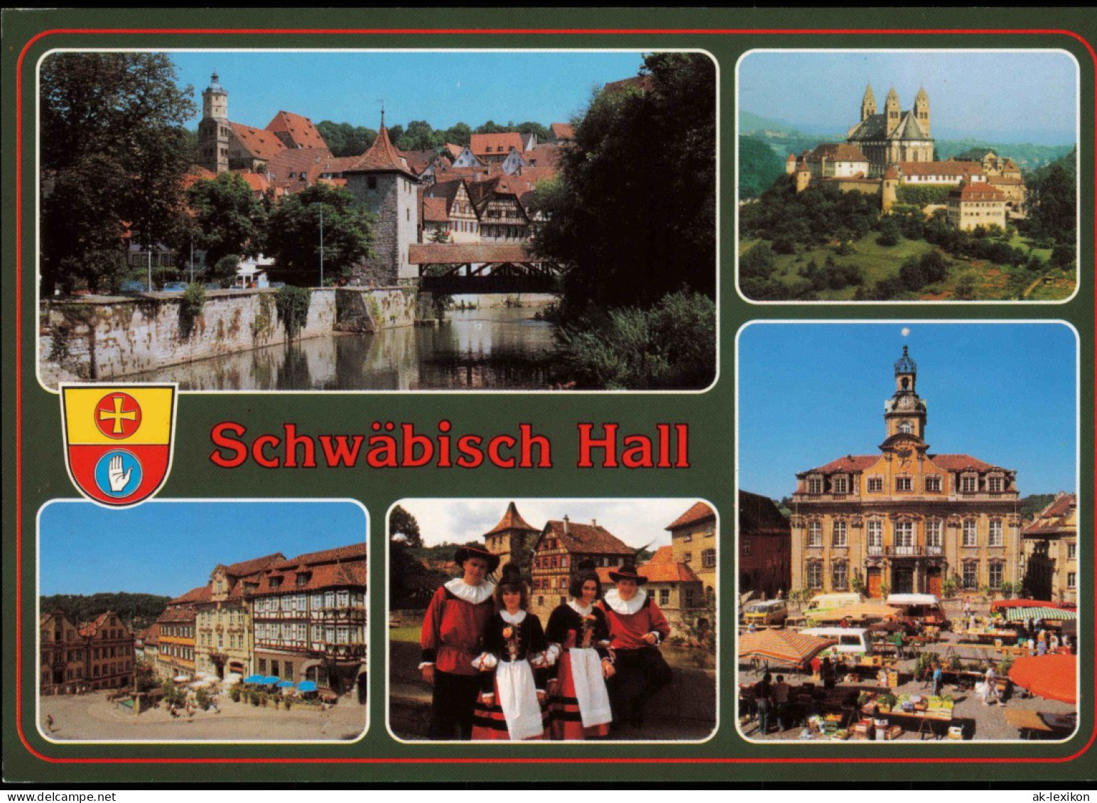 Ansichtskarte Schwäbisch Hall Stadtteilansichten (Mehrbildkarte) 1998 - Schwäbisch Hall