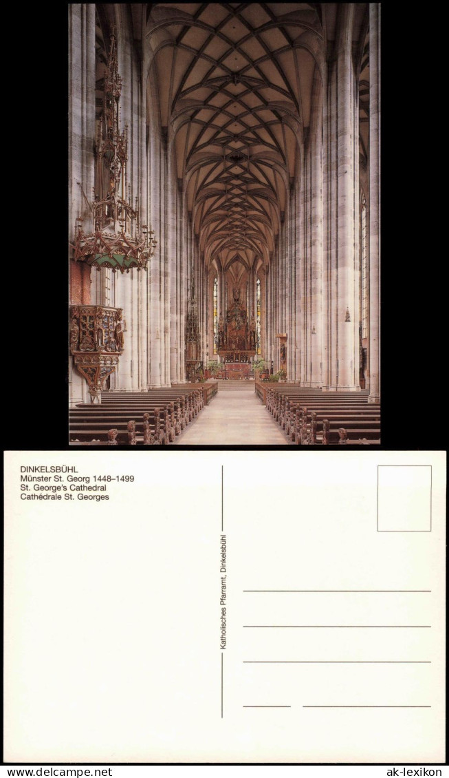 Ansichtskarte Dinkelsbühl Münster St. Georg Kirche Innenansicht 1980 - Dinkelsbuehl