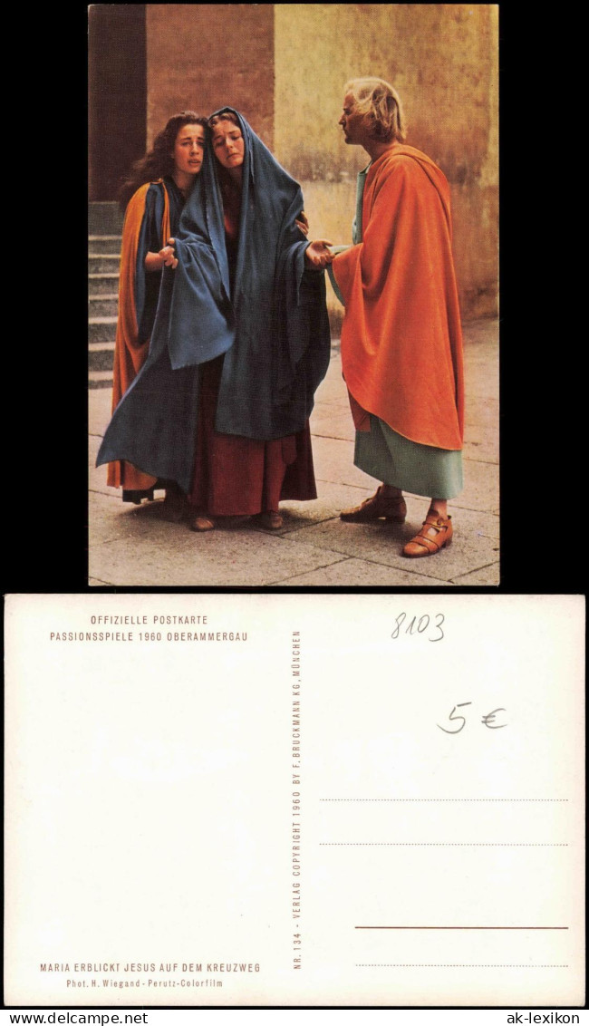 Oberammergau Passionsspiele MARIA ERBLICKT JESUS AUF DEM KREUZWEG 1960 - Oberammergau