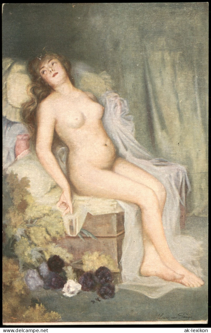 Künstlerkarte Mme Van PARYS Souvenir Remembrance; Frühe Erotik 1920 - Paintings