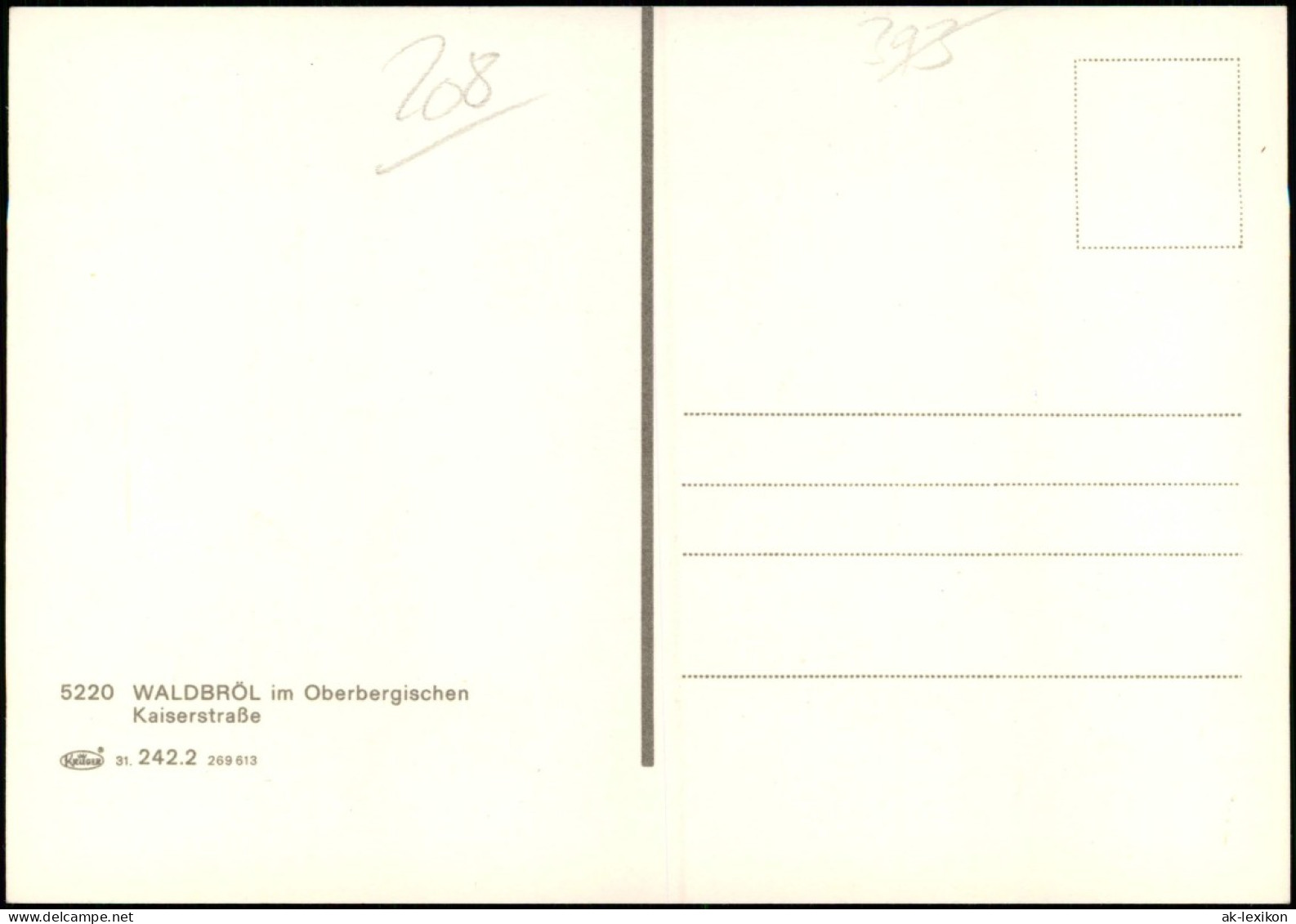 Ansichtskarte Waldbröl Kaiserstraße, Geschäfte 1973 - Waldbroel