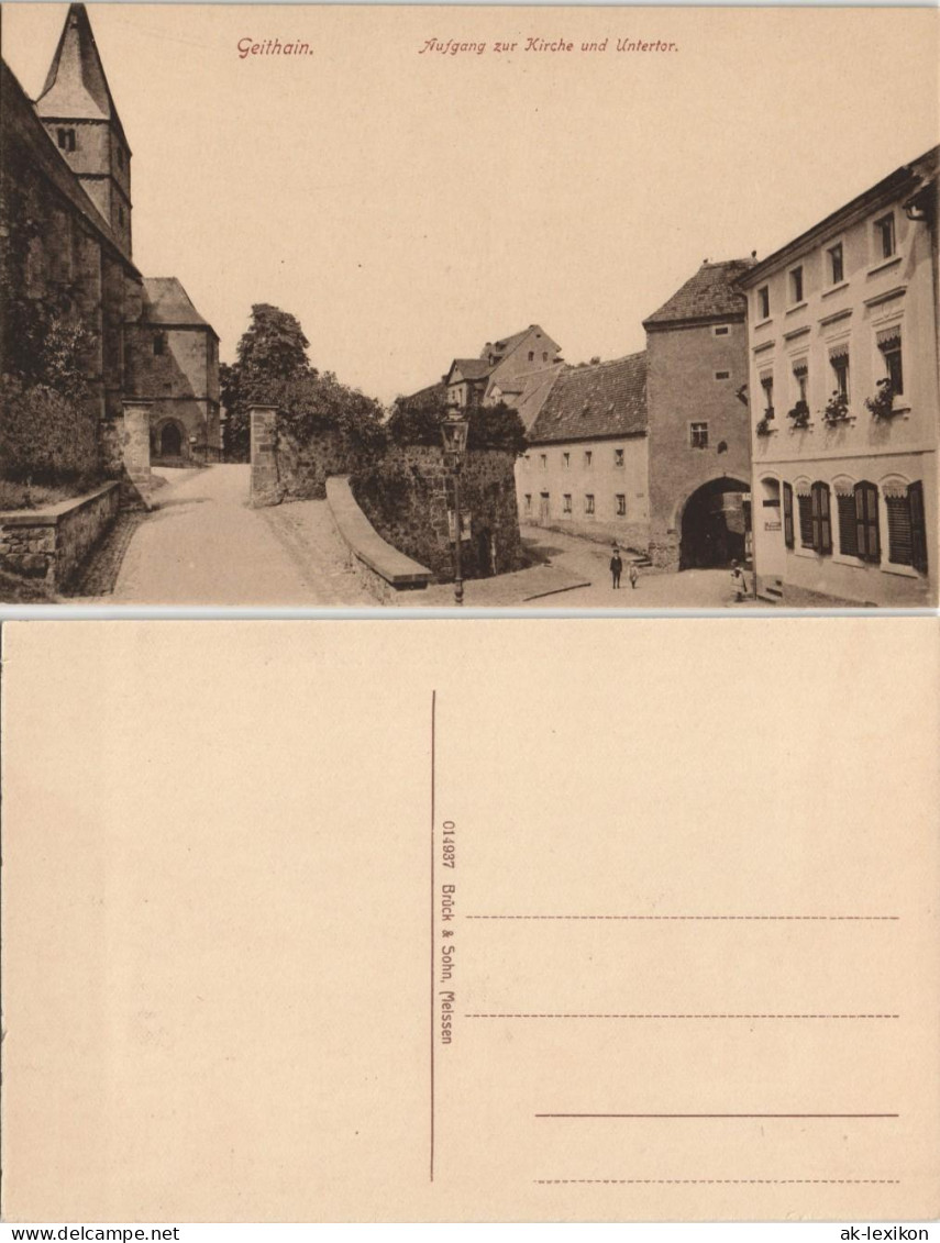 Ansichtskarte Geithain Aufgang Zur Kirche Und Untertor 1912 - Geithain