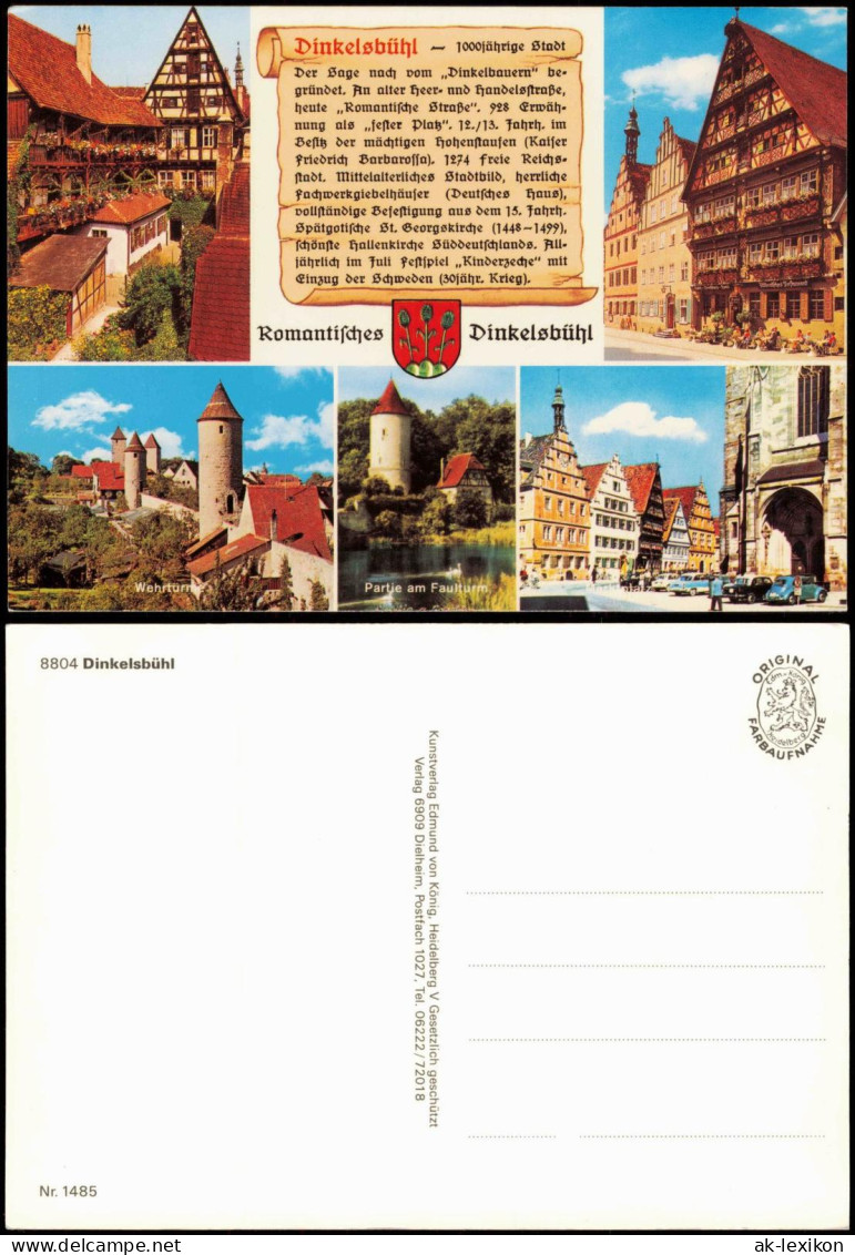 Dinkelsbühl Mehrbildkarte Mit Ortsansichten, Chronik-Karte 1980 - Dinkelsbuehl