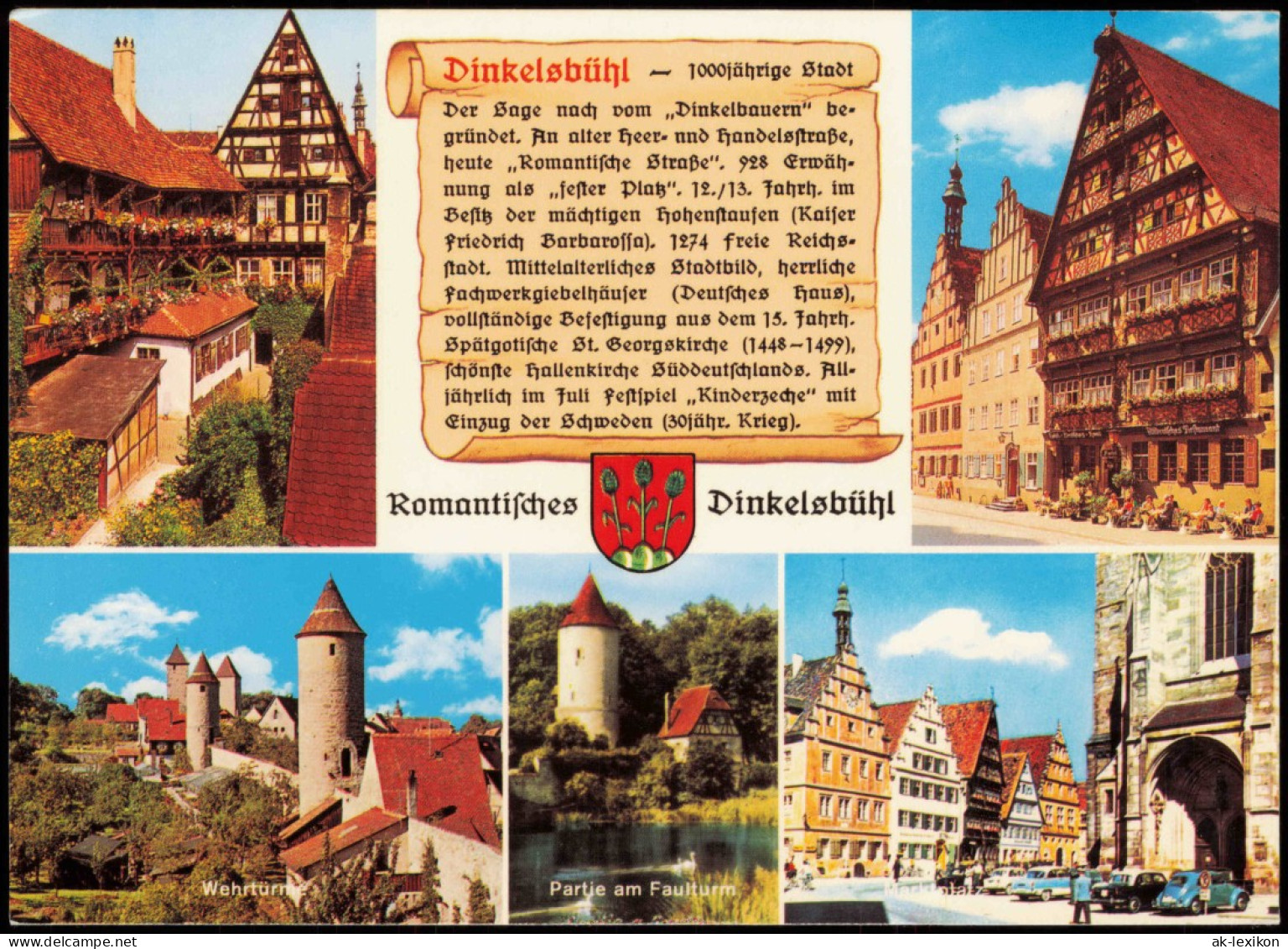 Dinkelsbühl Mehrbildkarte Mit Ortsansichten, Chronik-Karte 1980 - Dinkelsbühl