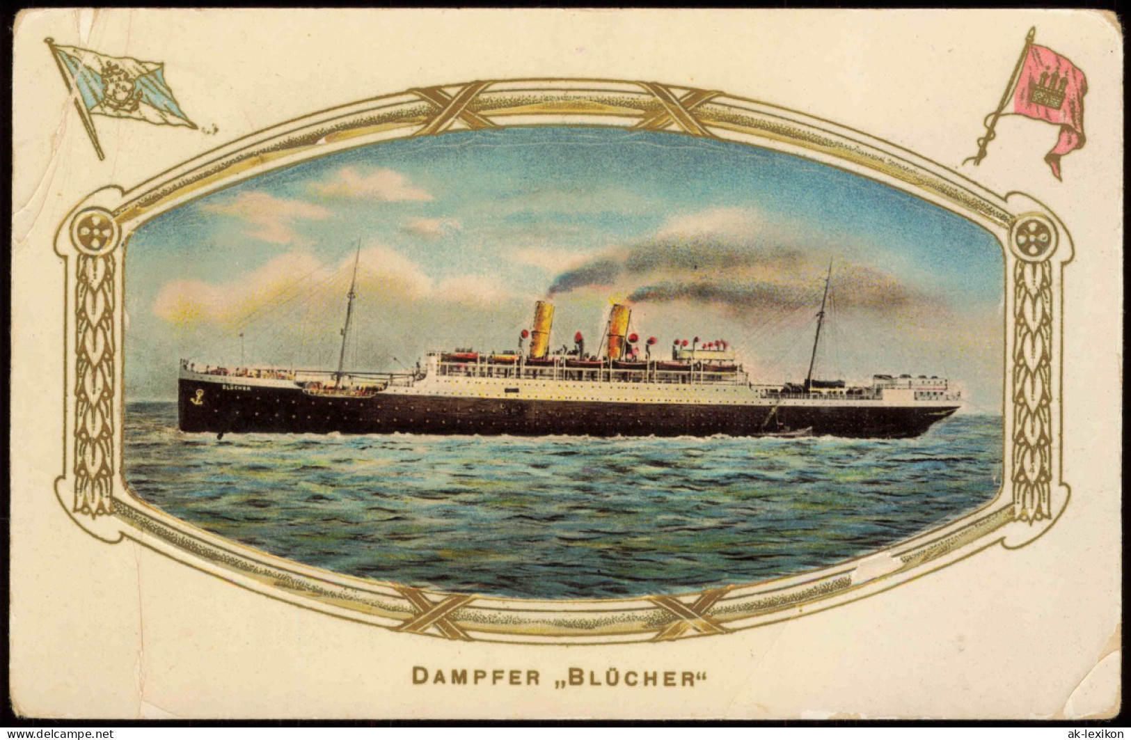 Ansichtskarte  Schiffe Dampfer Steamer DAMPFER "BLÜCHER" 1919 Prägekarte - Dampfer