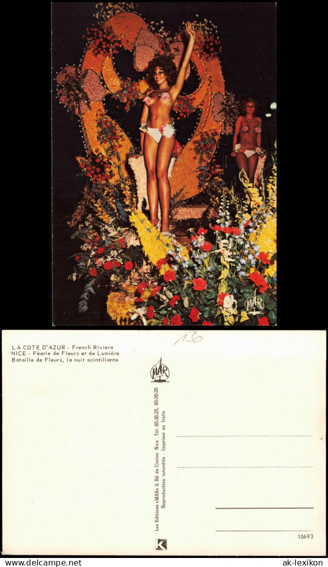 CPA Nizza Nice Bataille De Fleurs, La Nuit Scintillante 1970 - Sonstige & Ohne Zuordnung