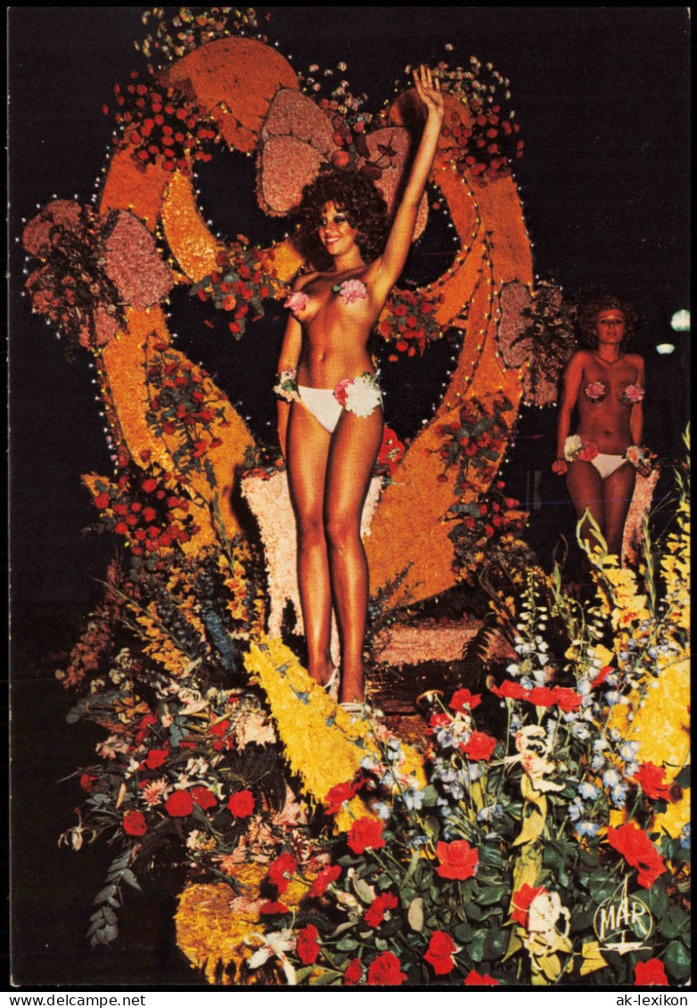 CPA Nizza Nice Bataille De Fleurs, La Nuit Scintillante 1970 - Autres & Non Classés