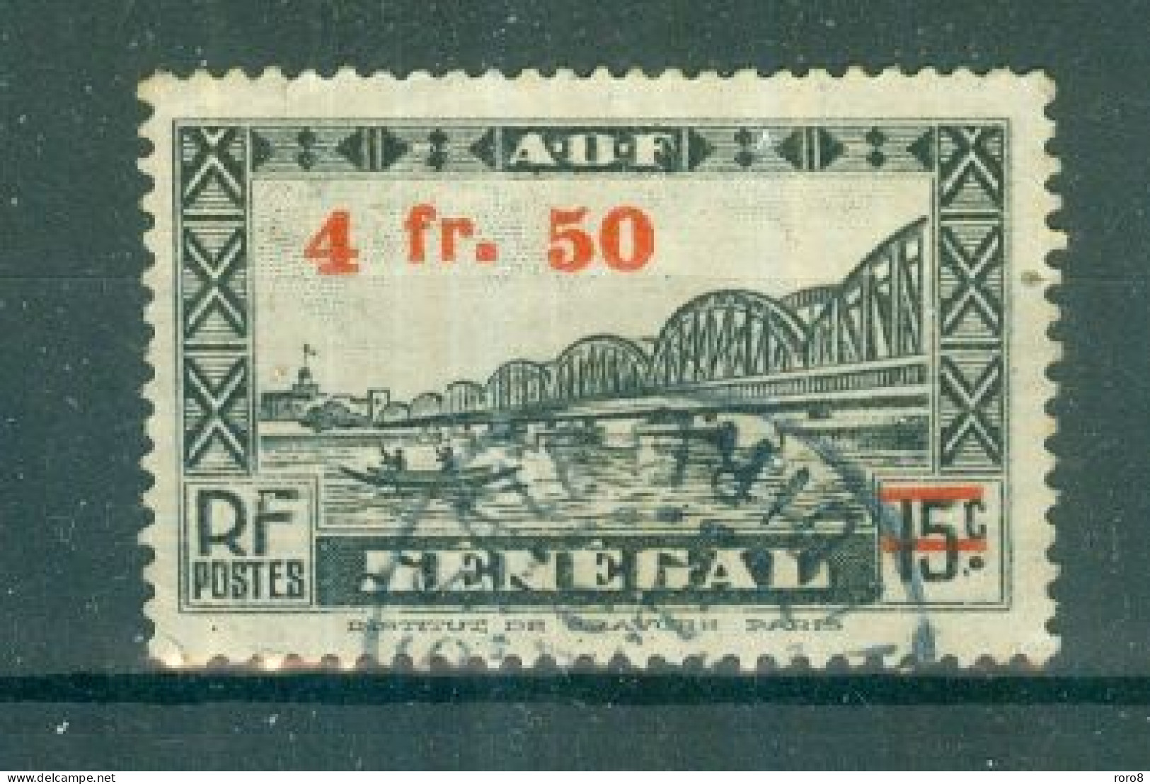 SENEGAL - N°189 Oblitéré - Timbres De 1935 Surchargés. - Used Stamps